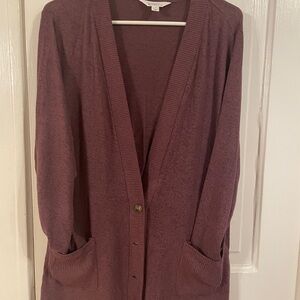 Market & Spruce Deep Purple Cardigan